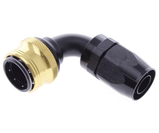 Billede af 90° Quick Connect Hose Ends -Black/Gold - AN12