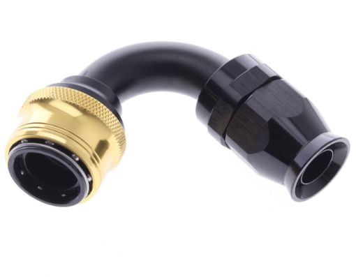 Billede af 120° PTFE Quick Connect Hose Ends -Black/Gold - AN12