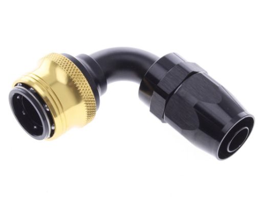 Billede af 90° Quick Connect Hose Ends -Black/Gold - AN10