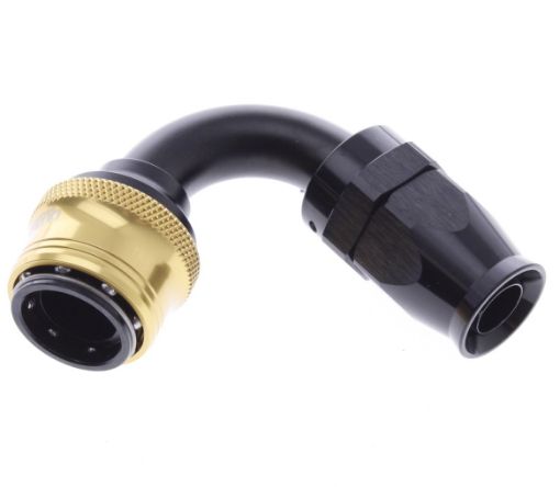 Billede af 120° PTFE Quick Connect Hose Ends -Black/Gold - AN10