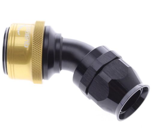 Billede af 45° PTFE Quick Connect Hose Ends -Black/Gold - AN16