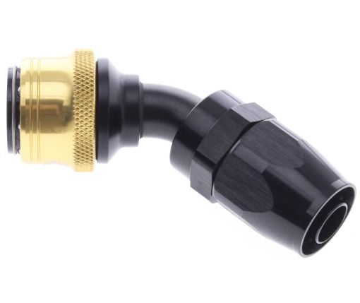 Billede af 45° Quick Connect Hose Ends -Black/Gold - AN10