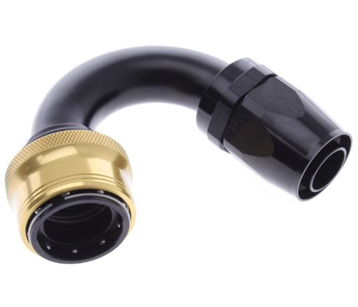 Billede af 150° Quick Connect Hose Ends -Black/Gold - AN16