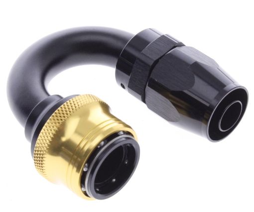 Billede af 180° Quick Connect Hose Ends -Black/Gold - AN10