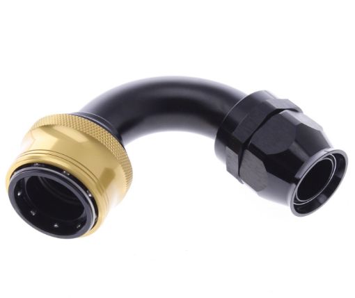 Billede af 120° PTFE Quick Connect Hose Ends -Black/Gold - AN16
