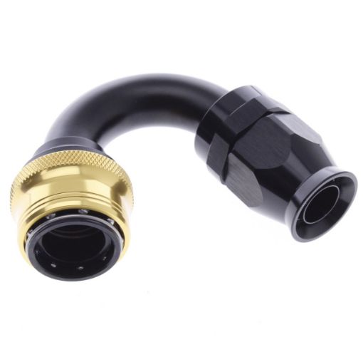 Billede af 150° PTFE Quick Connect Hose Ends -Black/Gold - AN12