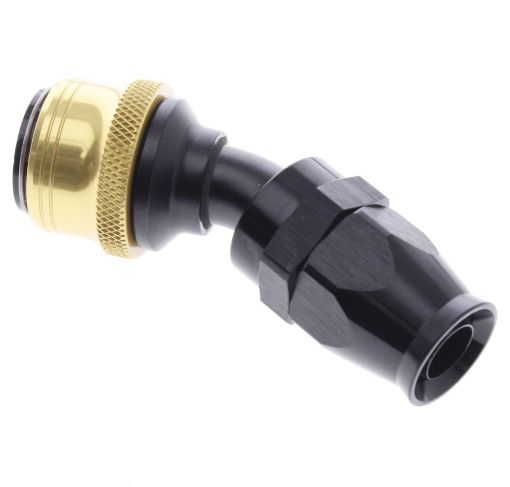 Billede af 30° PTFE Quick Connect Hose Ends -Black/Gold - AN10