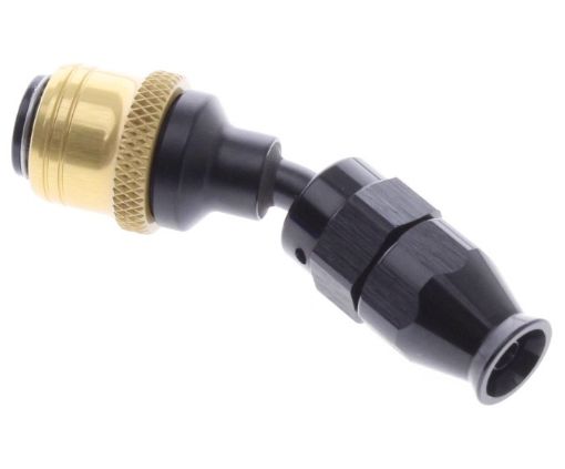 Billede af 30° PTFE Quick Connect Hose Ends -Black/Gold - AN4