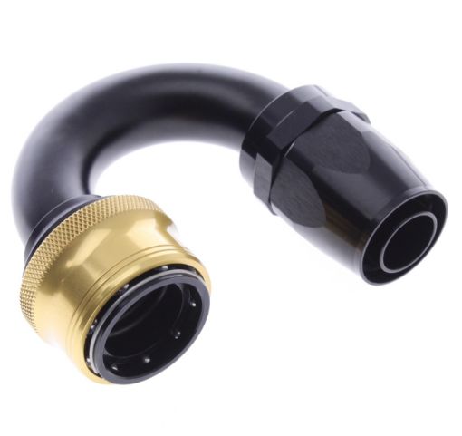 Billede af 180° Quick Connect Hose Ends -Black/Gold - AN16