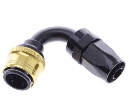 Billede af 120° Quick Connect Hose Ends -Black/Gold - AN8