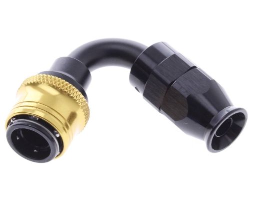 Billede af 120° PTFE Quick Connect Hose Ends -Black/Gold - AN6