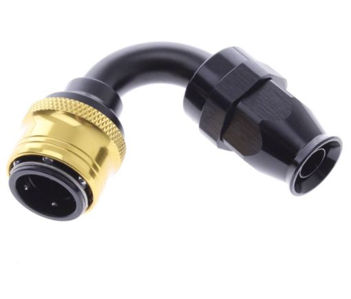 Billede af 120° PTFE Quick Connect Hose Ends -Black/Gold - AN8