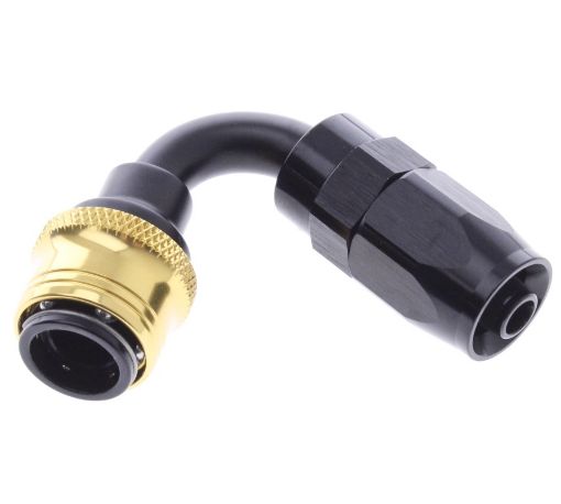 Billede af 120° Quick Connect Hose Ends -Black/Gold - AN6