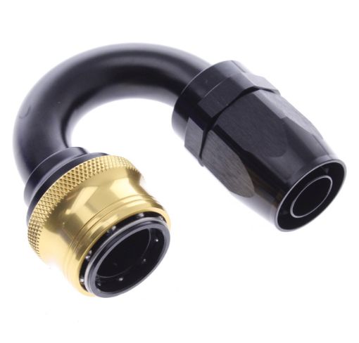 Billede af 180° Quick Connect Hose Ends -Black/Gold - AN12