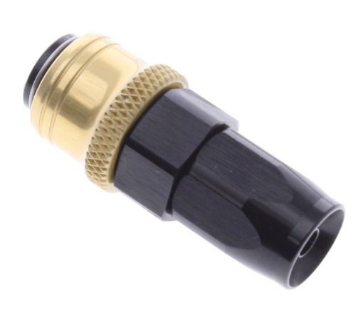Billede af Straight Quick Connect Hose Ends -Black/Gold - AN4