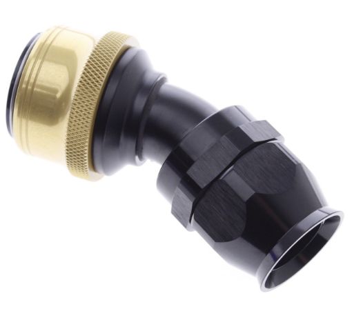 Billede af 30° PTFE Quick Connect Hose Ends -Black/Gold - AN16