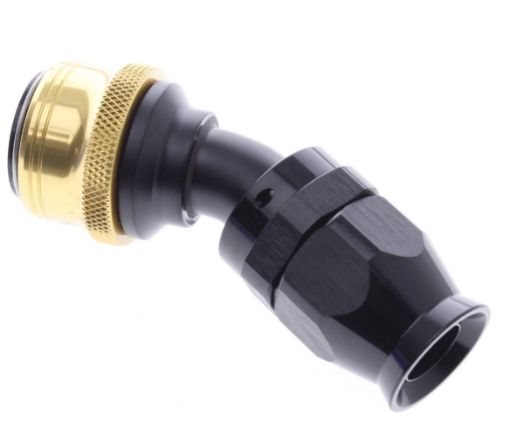 Billede af 30° PTFE Quick Connect Hose Ends -Black/Gold - AN12