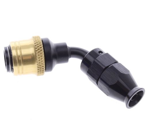 Billede af 60° PTFE Quick Connect Hose Ends -Black/Gold - AN4