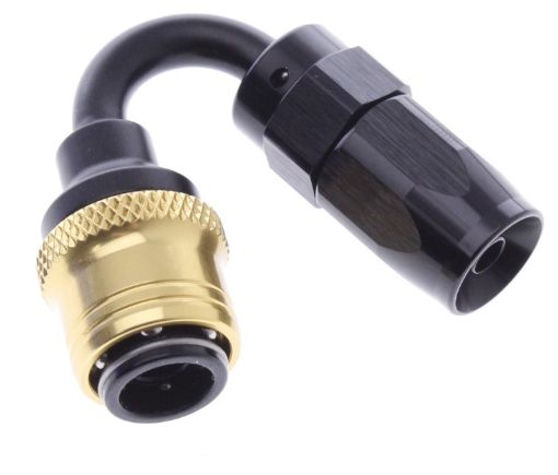 Billede af 150° Quick Connect Hose Ends -Black/Gold - AN4