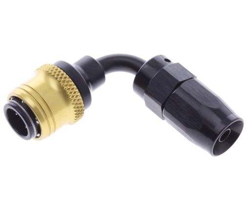 Billede af 90° Quick Connect Hose Ends -Black/Gold - AN4