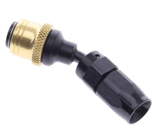 Billede af 30° Quick Connect Hose Ends -Black/Gold - AN4