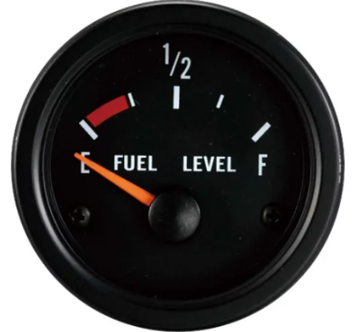 Billede af Autogauge VD Series 52 mm analog brændstofmåler - sort - 12V