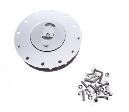 Billede af Fuel cap - Alu - Rund med udluftningskrue - 134mm.