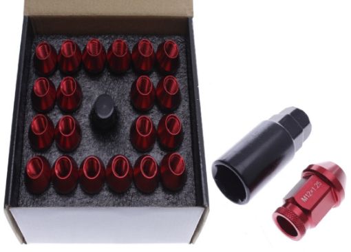 Billede af Aluminium Wheel nuts - M12*1.25 - Red (SET of 20pc)