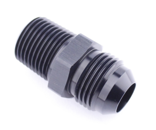 Billede af AN nippel-adapter AN8 han – 1/8" NPT han – sort aluminium